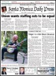Santa Monica Daily Press - Singer is a late blues bloomer [Peach]