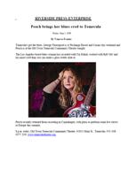 Santa Monica Daily Press - Singer is a late blues bloomer [Peach]